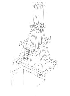 Assemblage d'une cheminée en charpente et torchis